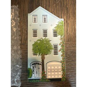 Sheilas Collectibles Charleston Rainbow Row teal Blue House Wooden Decor proof